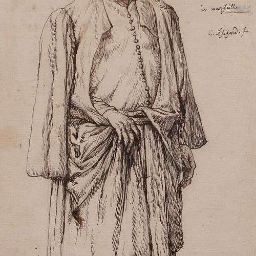 Charles ESCHARD (Caen 1748 - Paris 1810) Figure d’un marchan...