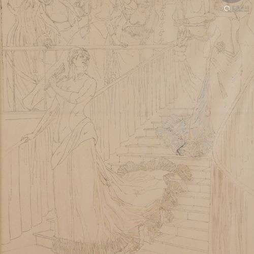 Félicien ROPS (Namur 1833 - Essonnes 1898) L’Attrapade, 1877...