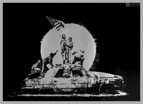 δ Banksy (b.1974) Silver Flag