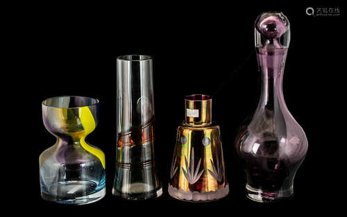 Collection of Four Murano Style Glass Items, comprising a 9'...