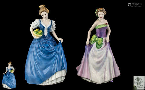 Royal Doulton Hand Painted Pair of Porcelain Figures. Compri...