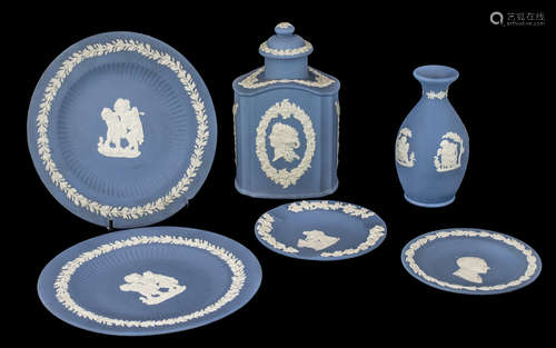 Collection of Wedgwood Blue Jasper, six assorted pieces, see...