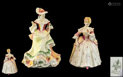 Royal Doulton Hand Painted Pair of Porcelain Figures. Compri...