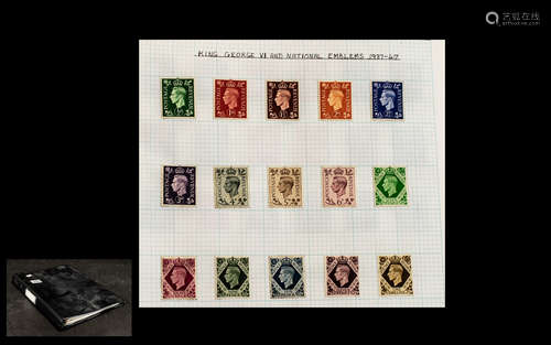 GB Stamp Album with Penny Black (two and a half margins), an...