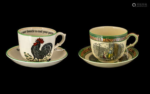 Pair of Adams Breakfast Cups and Saucers, one 'Cries of Lond...