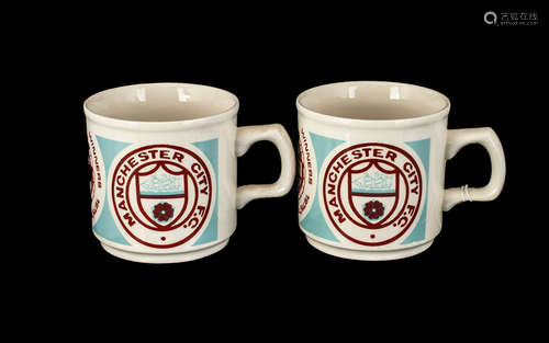 Pair of Manchester City Mugs, Bygone Days League Cup Winners...