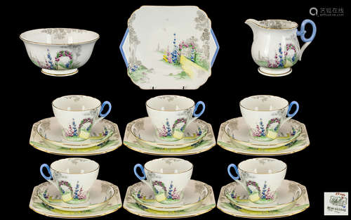 Shelley 'Archway of Roses' Tea Set, 1940-1959 Cambridge styl...