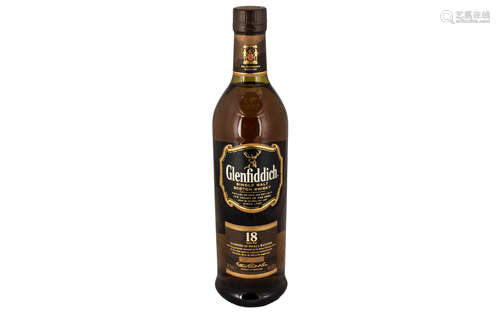 Glenfiddich Single Malt Scotch Whisky - 18 Years Old. Mature...