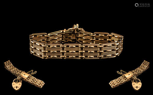 Antique Period Superb Quality 15ct Gold Bracelet with Safety...