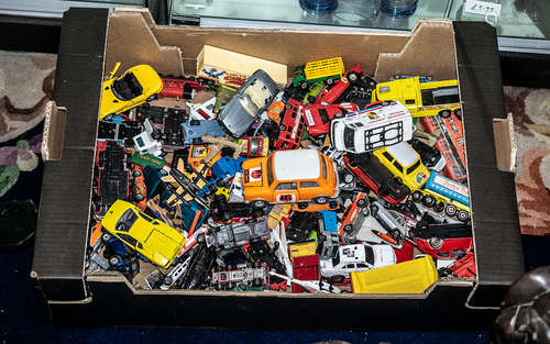 Large Collection of Die Cast Model Cars, and vans etc., all ...