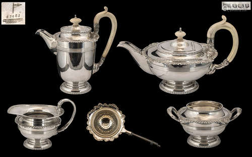 Walker & Hall Superb Quality Sterling Silver 5 Piece Tea Ser...