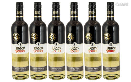 Black Tower ( Six ) Bottles of Fruity White Wine. Smooth and...