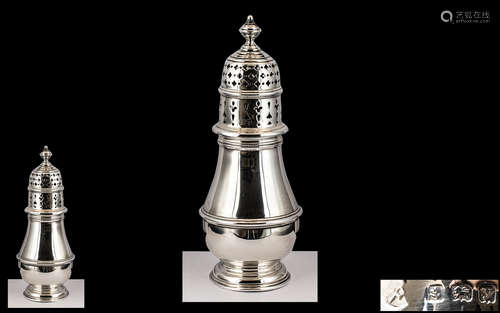 A Superior Sterling Silver Sugar Sifter of Pleasing Design a...