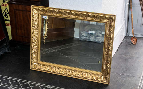 Fine Quality Giltwood Frame with a floral design, enclosing ...