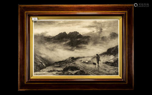 Fine Quality Scottish Sepia Print titled 'Evening Mists, Isl...