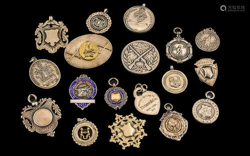 Excellent Collection of Assorted Sterling Silver Medals - Va...