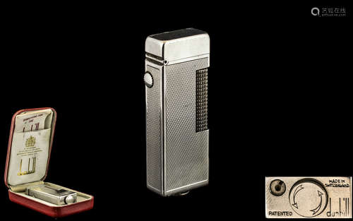 Dunhill - Swiss Made Silver Plated Roll-a-gas Lighter with O...