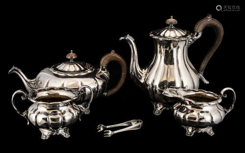 Silver Plated Four Piece Tea Service Marlboro 'Old English' ...