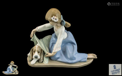 Lladro - Hand Painted Porcelain Figure ' Dogs Best Friend ' ...