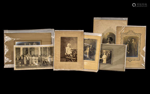 A Set of Six Mounted Plus one unmounted black and white phot...