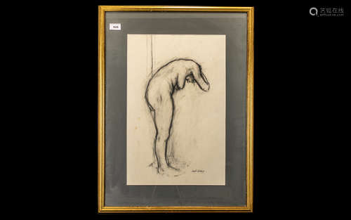 Framed Nude Sketch by David Codling. Before he became a prof...