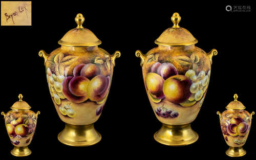 Royal Worcester Ex Artist Brian Cox Signed and Hand Painted ...