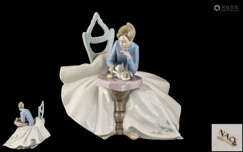 Nao by Lladro Large and Impressive Hand Painted Figurine ' G...