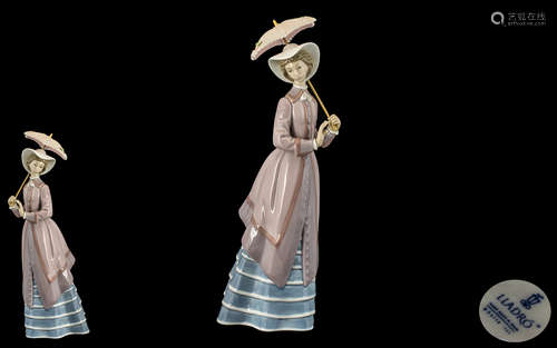 Lladro - Pleasing Hand Painted Porcelain Figure ' Parisian L...