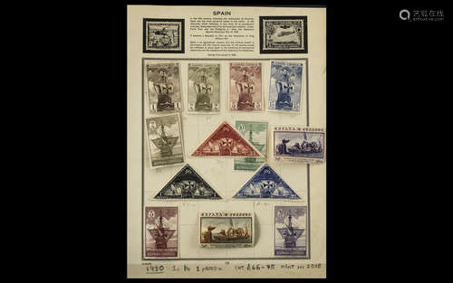 Stamp Interest Extensive Old Time Europe Collection on 7 alb...