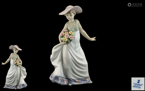 Lladro - Hand Painted Porcelain Figure ' Carefree ' Model No...