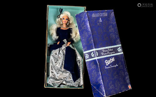 Vintage Boxed Avon Barbie Doll ' Winter Velvet' Barbie weari...