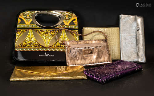 Collection of 6 Designer Evening Bags, comprising Michael Ko...