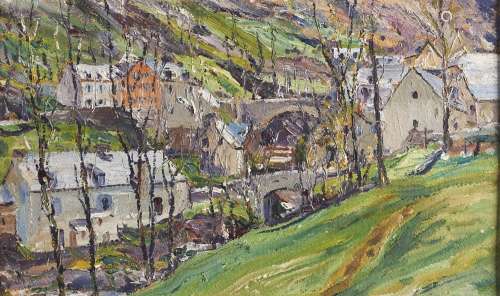 Attributed to Oliver Hill (1887-1968) - Gavarnie Pyrenes, si...