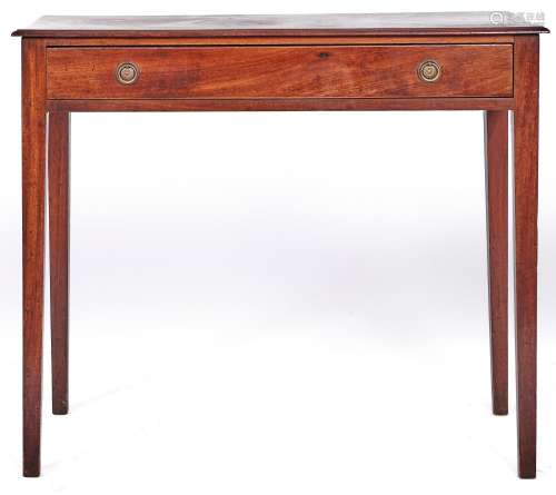 A Victorian mahogany side table, on square tapered legs, 78c...