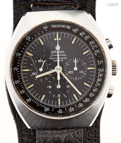An Omega stainless steel gentleman's chronograph wristwatch,...