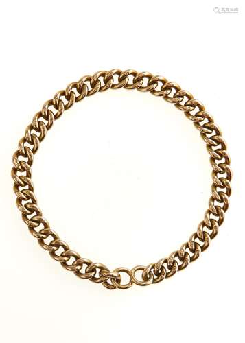 A 15ct gold curb chain, early 20th c, 18.5cm l, links indivi...