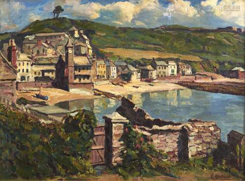 Guillermo Bestard (1881-1969) - A Coastal Village, signed, d...