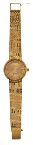An Omega 18ct gold self winding gentleman's wristwatch, Seam...