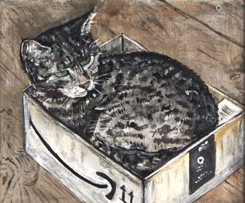 J Crichton, 20th/21st c - Portraits of Favourite Cats, four,...