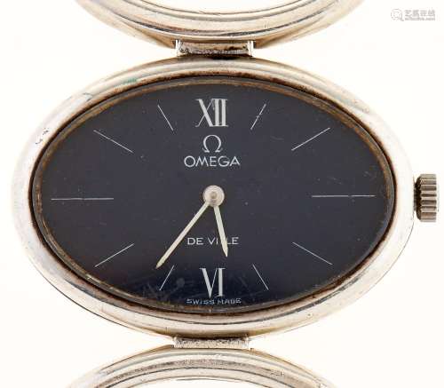 A stylish 1970's Omega silver elliptical lady's wristwatch D...