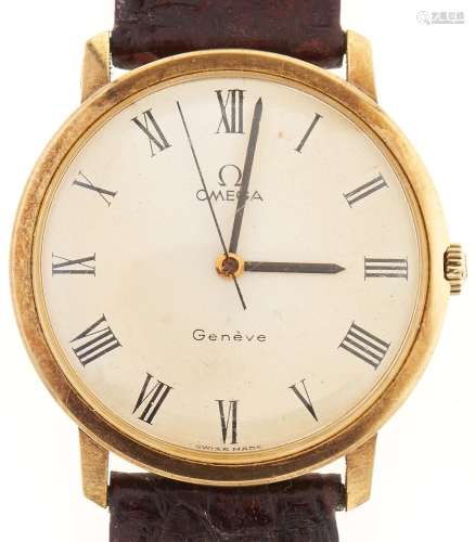 An Omega 18ct gold gentleman's wristwatch, No 28118364, cali...