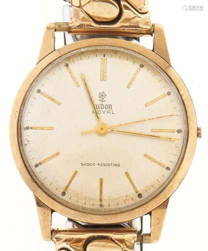 A Rolex Tudor 9ct gold gentleman's wristwatch Royal, associa...