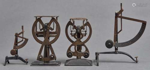 A set of postal scales, with pierced shaped rectangular plat...