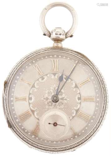 A Victorian silver lever watch, J Eldon & Son, London, No 21...