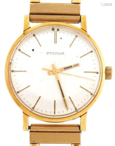 An Eterna gold plated gentleman's wristwatch, No 5421920, go...