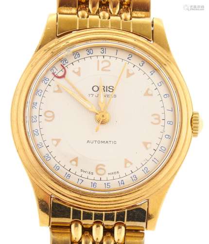 An Oris gold plated self-winding gentleman's wristwatch, wit...