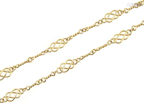 A Cropp & Farr 18ct gold necklace, 8g