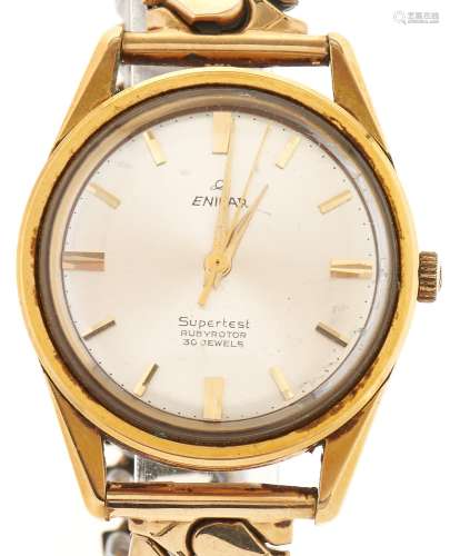 An Enicar gold plated gentleman's wristwatch Supertest Rubyr...