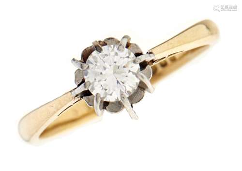 A diamond solitaire ring, the round brilliant cut diamond ap...