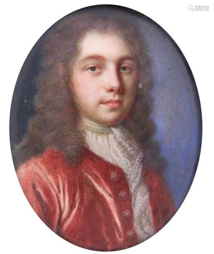 Benjamin Arlaud (1669-1719) - Portrait Miniature of a Noblem...